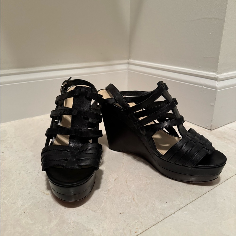 Coach Black Wedges